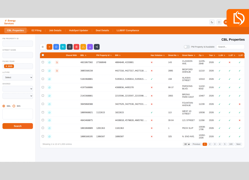 centralised energy dashboard